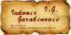 Vukomir Garabinović vizit kartica